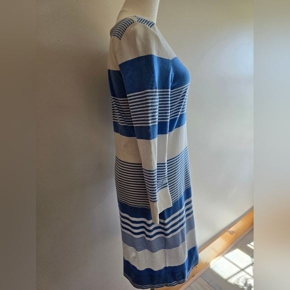Lilly Pulitzer Marlowe Shirt Dress Blue and White Stripe 3/4 Sleeve Sz. S - Picture 9 of 12